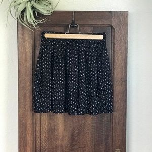 Black Skater Skirt w/ Pink Heart details